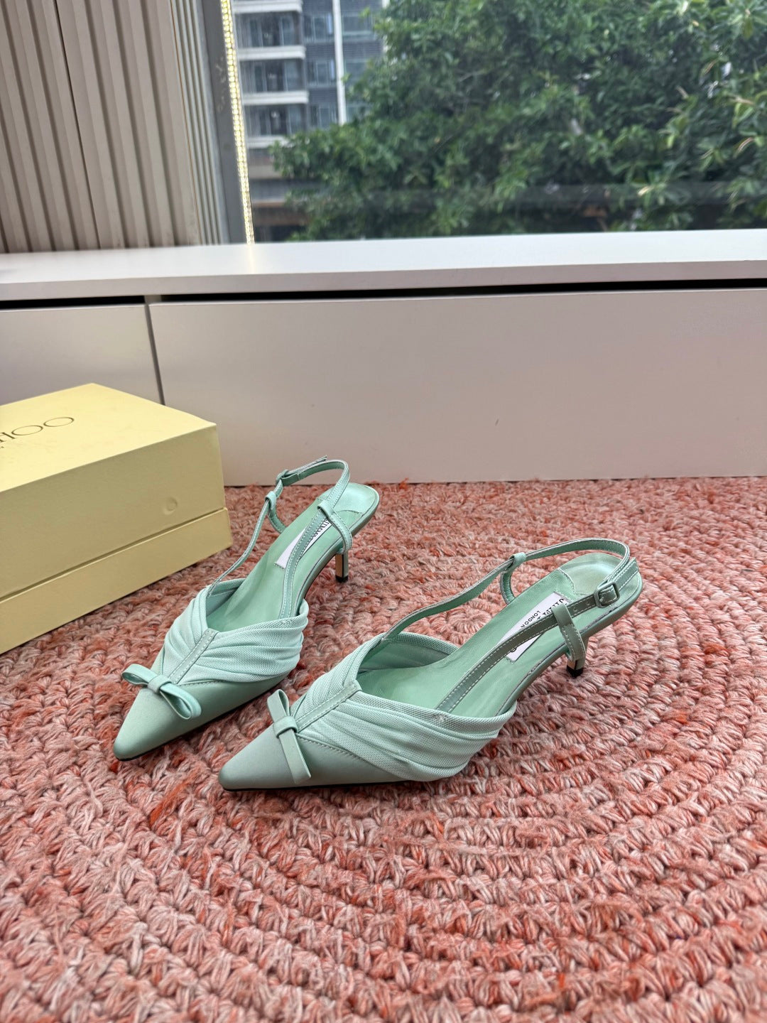 Jimmy Choo 2026 Afia Slingback 60mm Satin Mesh 916775