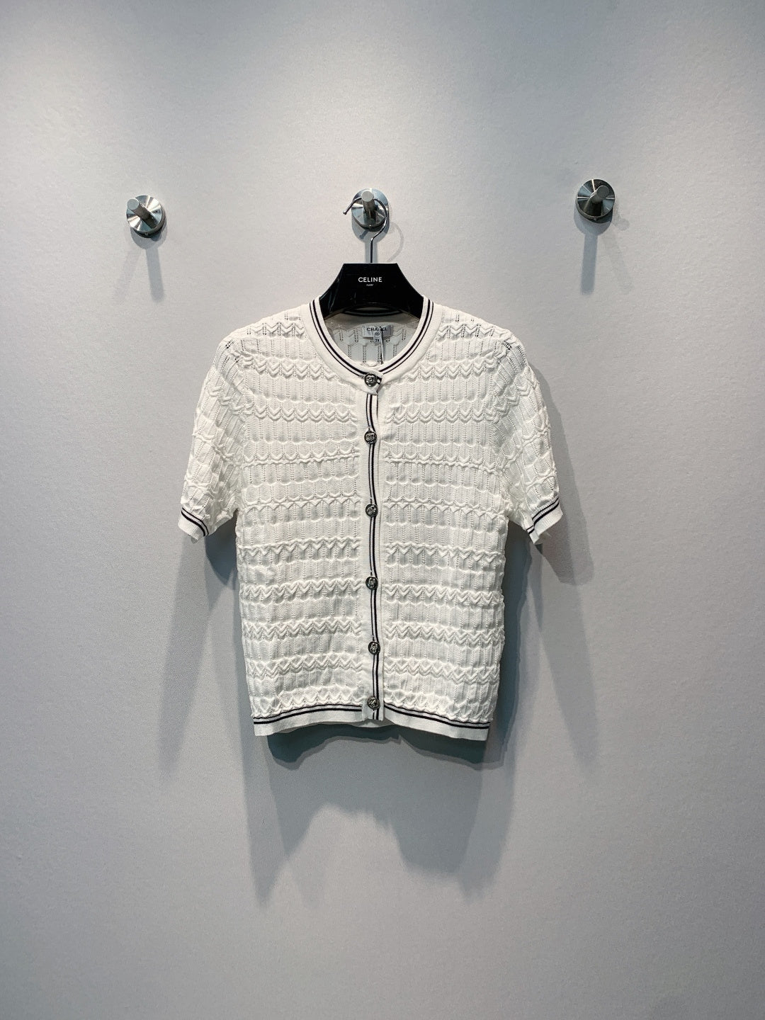 Chanel 2026 Openwork Knit Sweater Cardigan 402075