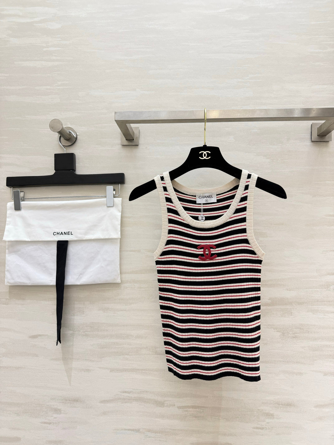 Chanel 2026 Knit Vest Stripes Wool 402251