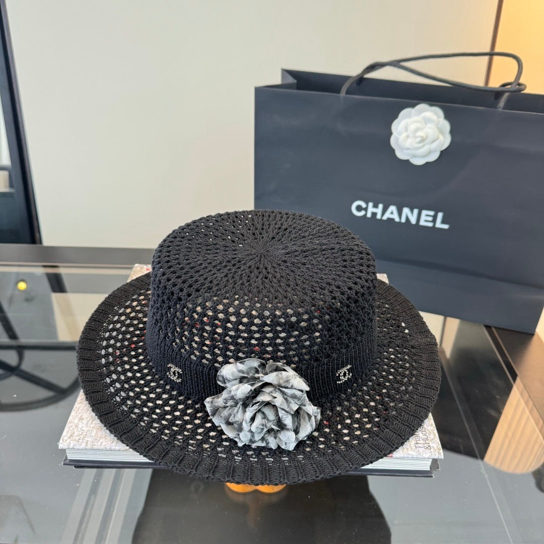 Chanel Knitted Hat With Flower 379509
