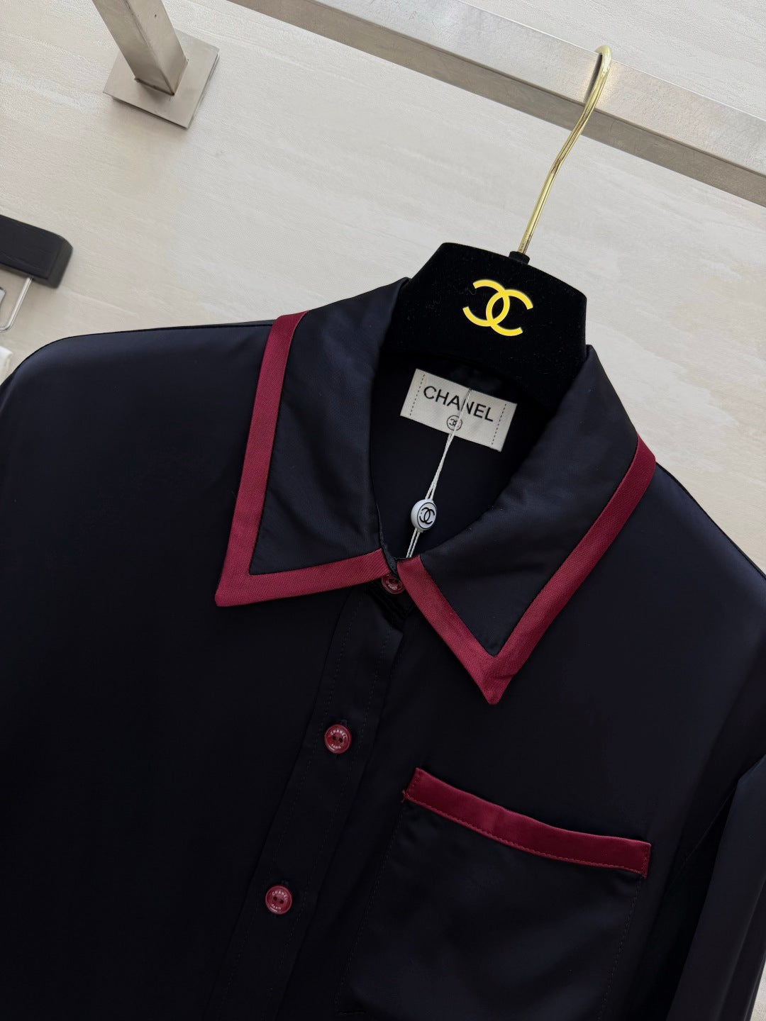 Chanel 2026 Set Black mix Burgundy Satin 408359