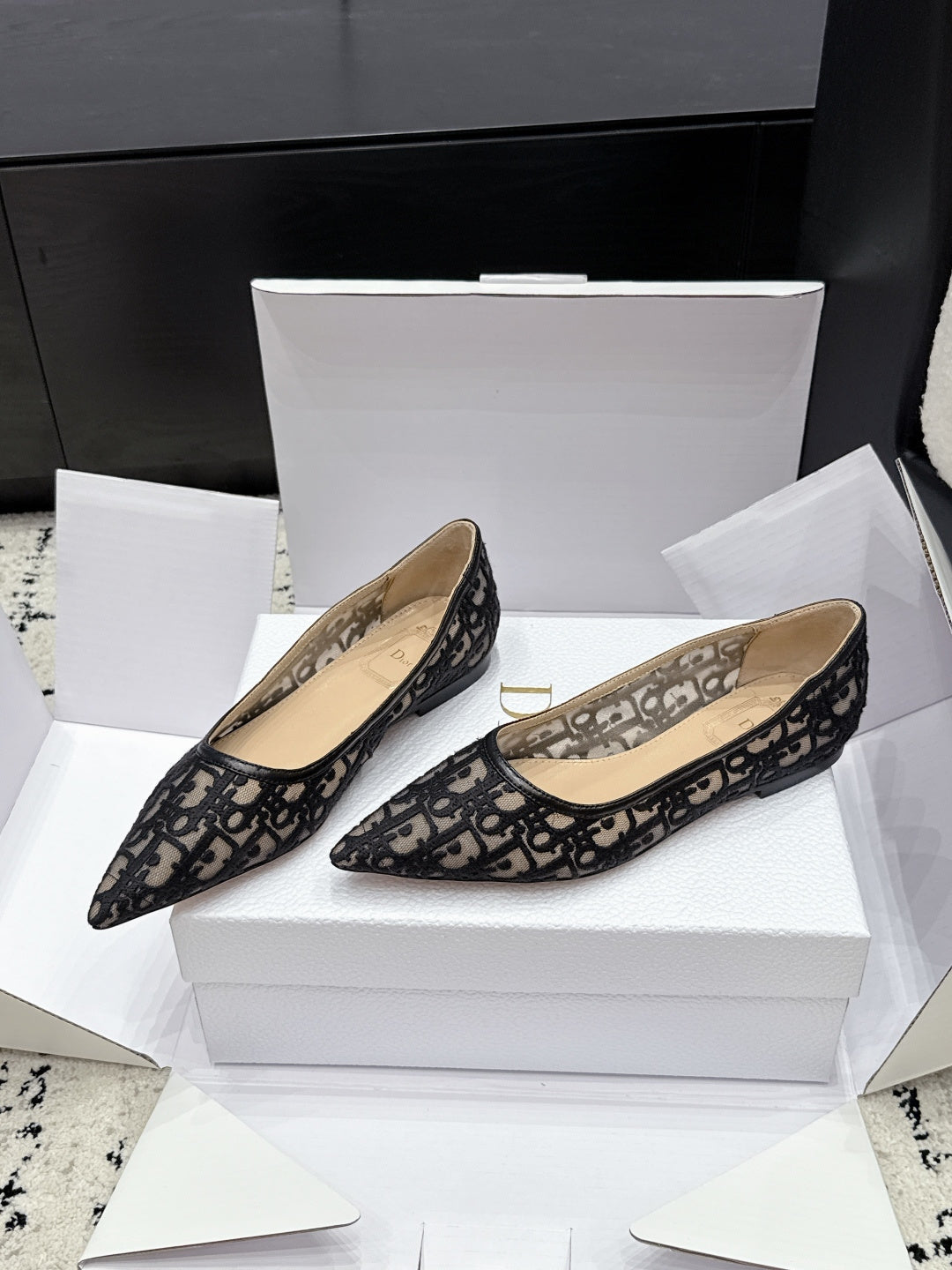 Dior 2026 Embroidered Pump Mesh Leather 923145