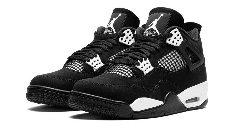 Nike Air Jordan 4 Black White Suede TPU