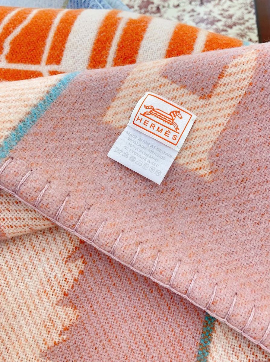 HM Avalon Epopee Blanket Mandarine Wool Cashmere