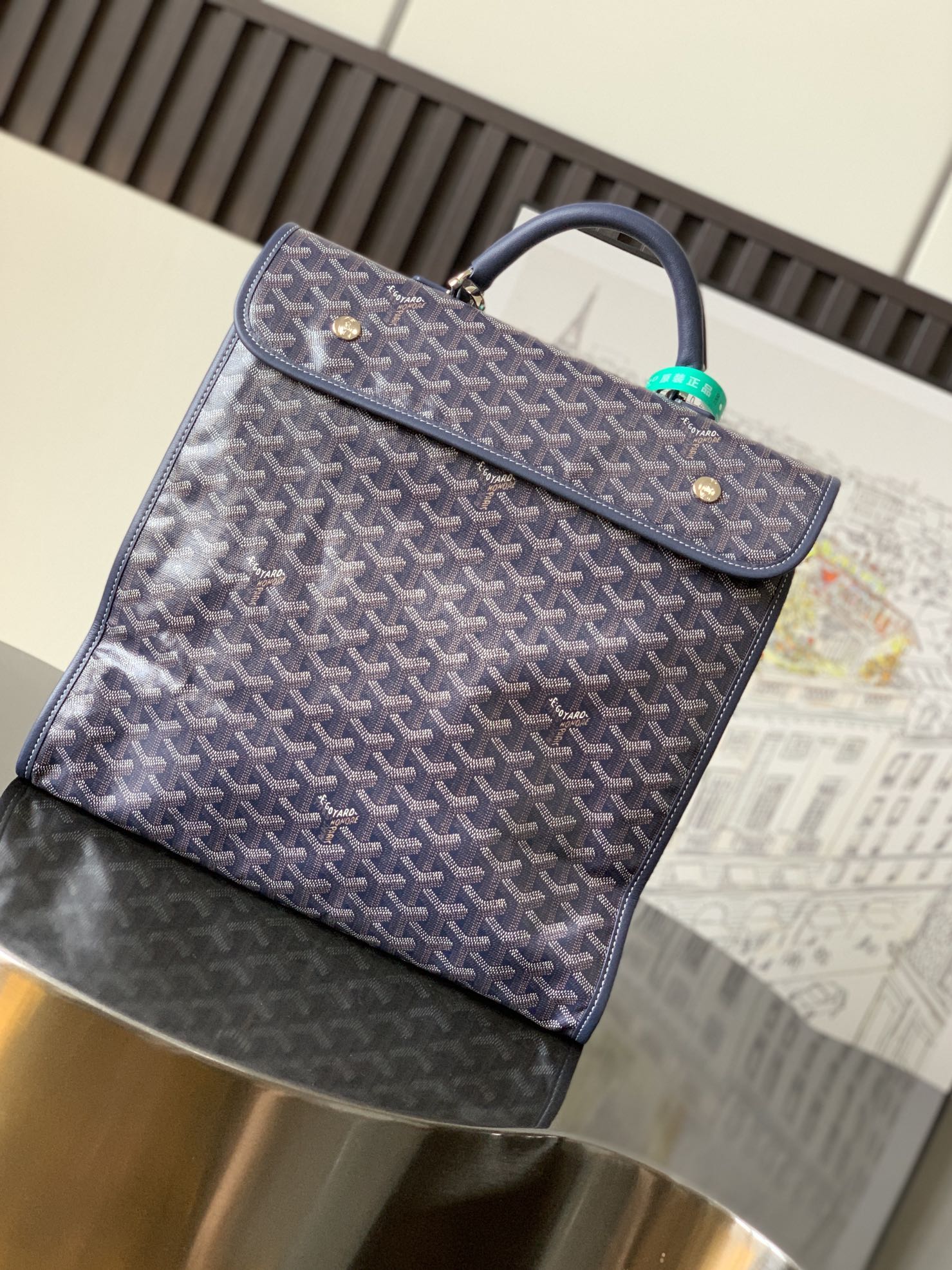 Goyard 2026 Saint Leger Backpack 37cm Canvas Cowhide