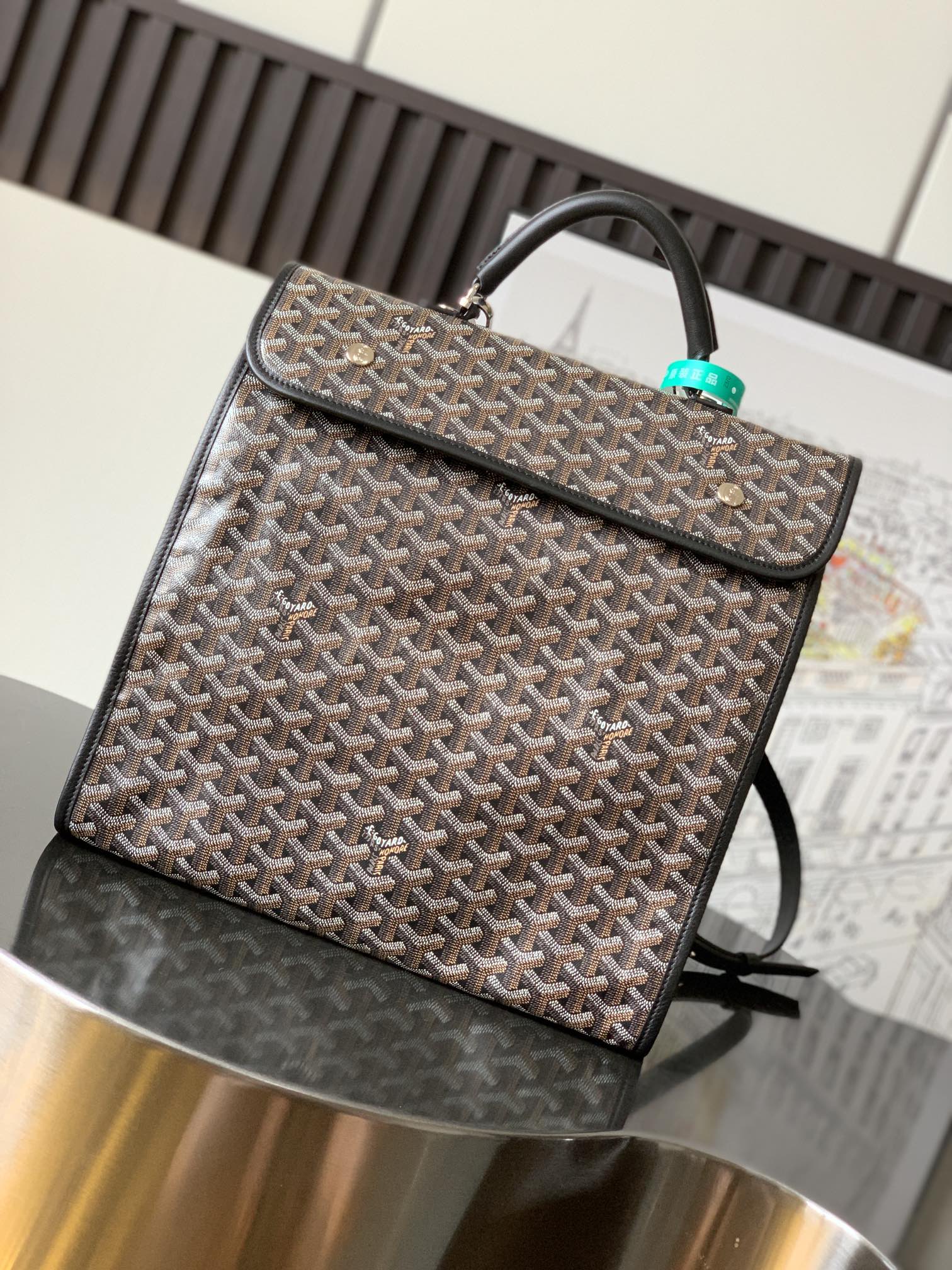 Goyard 2026 Saint Leger Backpack 37cm Canvas Cowhide