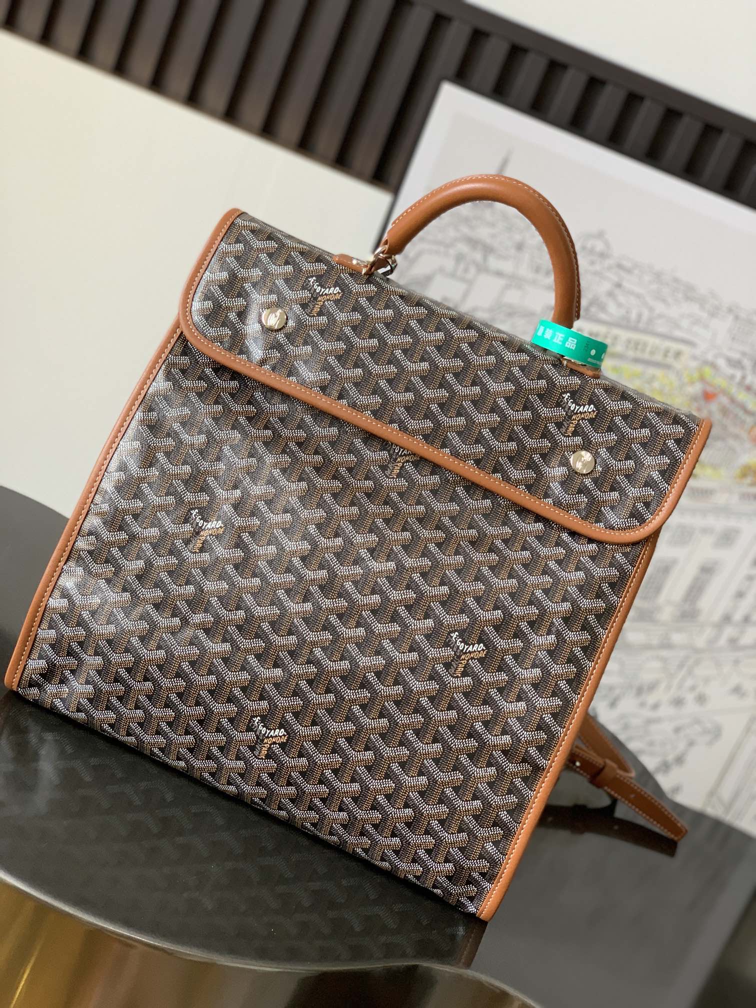Goyard 2026 Saint Leger Backpack 37cm Canvas Cowhide