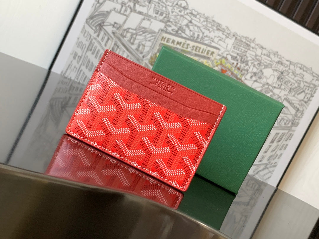 Goyard 2026 Saint-Sulpice Card Wallet Canvas Cowhide