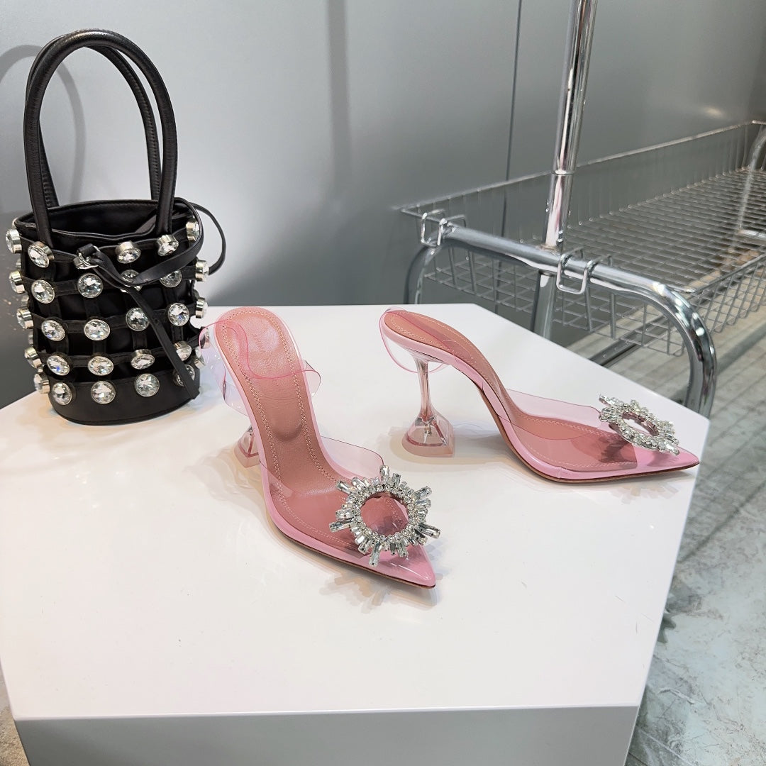 Amina & Muaddi 2025 Slingback PVC Sheepskin 505202