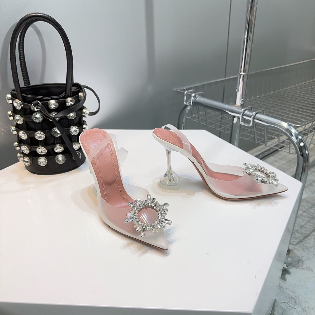Amina & Muaddi 2025 Slingback PVC Sheepskin 505202