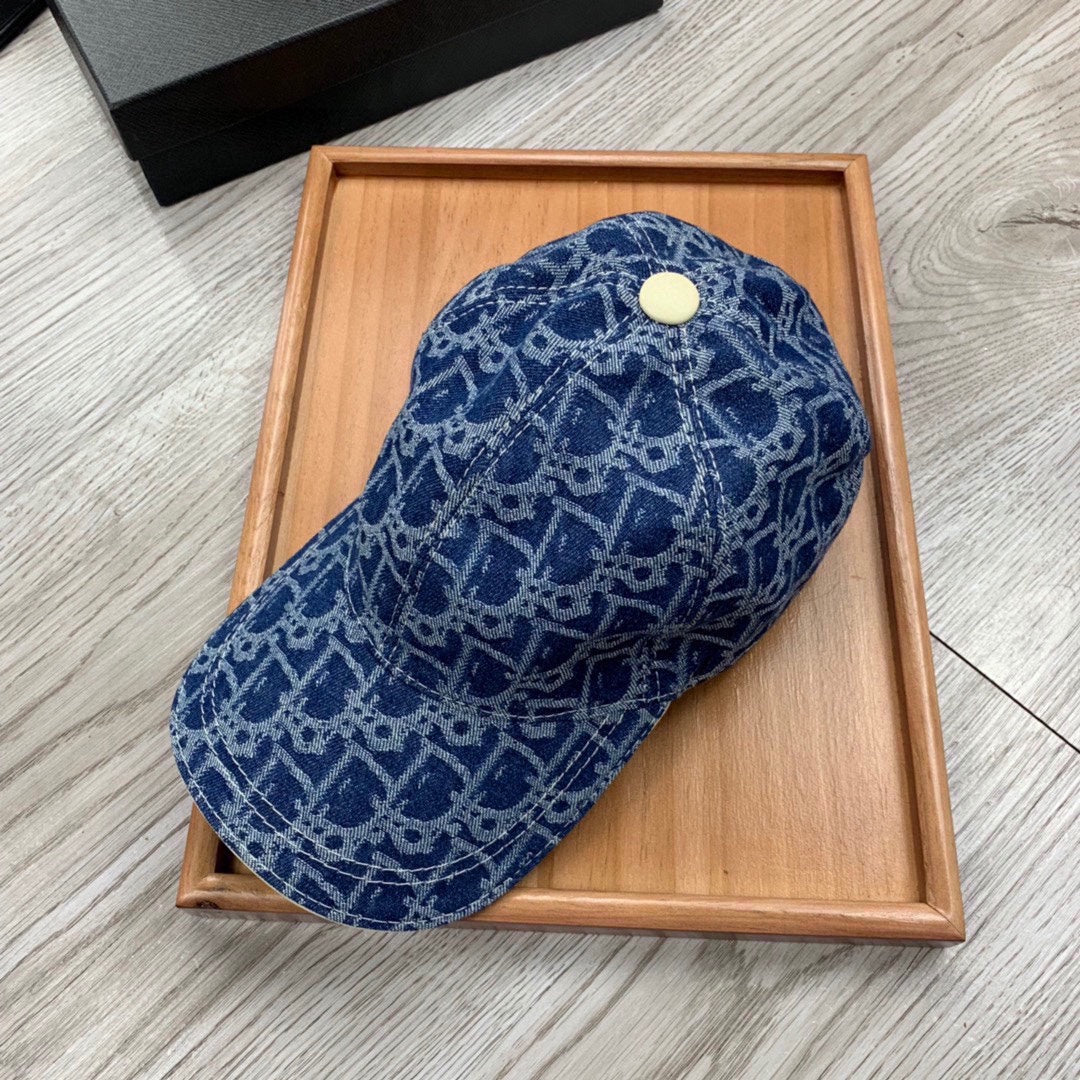 Dior Denim Oblique Hat Cotton 262219