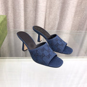 GG HIGH-HEELED SANDALS WITH DOUBLE G EMBELLISHMENTS