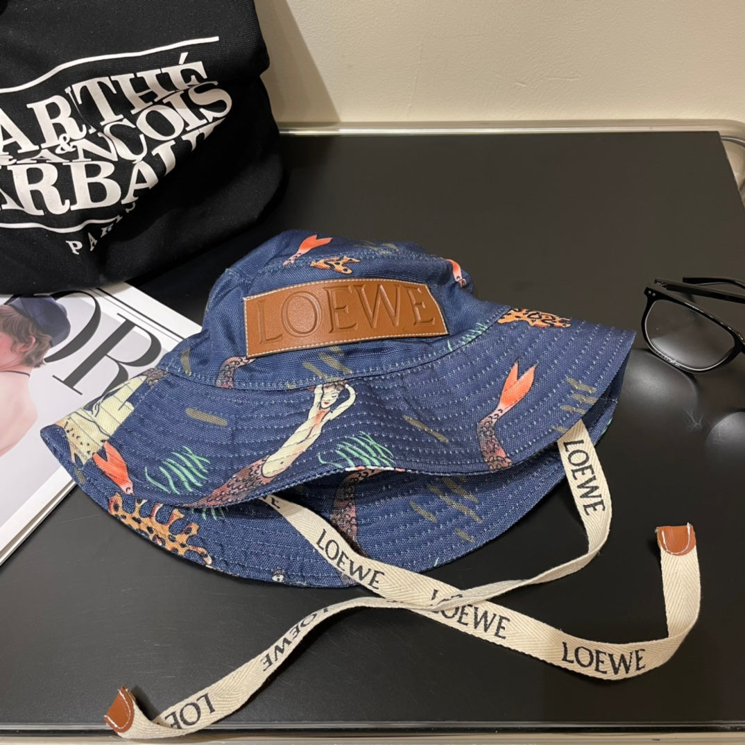 Loewe Paula's Ibiza Bucket Hat With Striking Print 291872