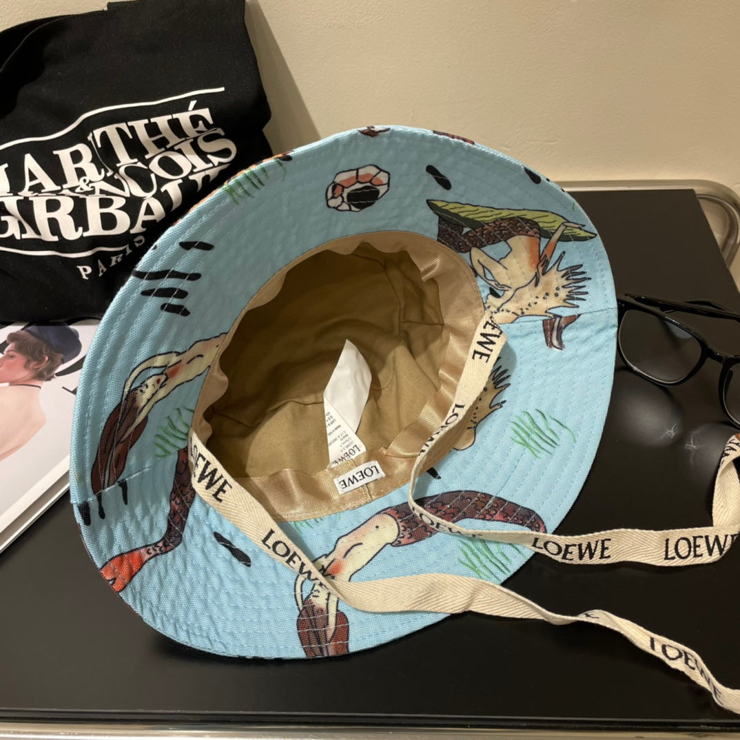 Loewe Paula's Ibiza Bucket Hat With Striking Print 291872