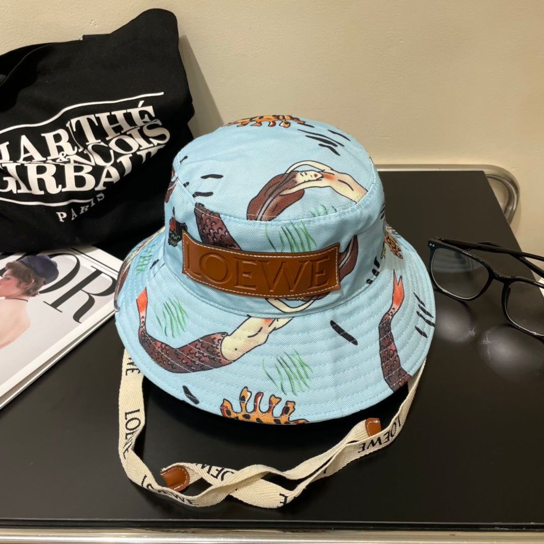 Loewe Paula's Ibiza Bucket Hat With Striking Print 291872
