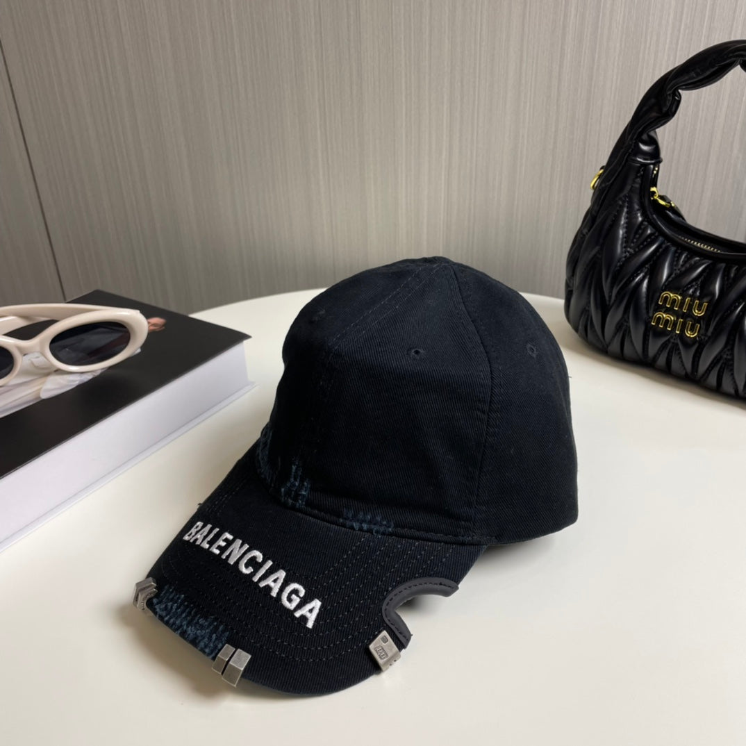 Balenciaga Baseball Cap Denim Cotton 269046