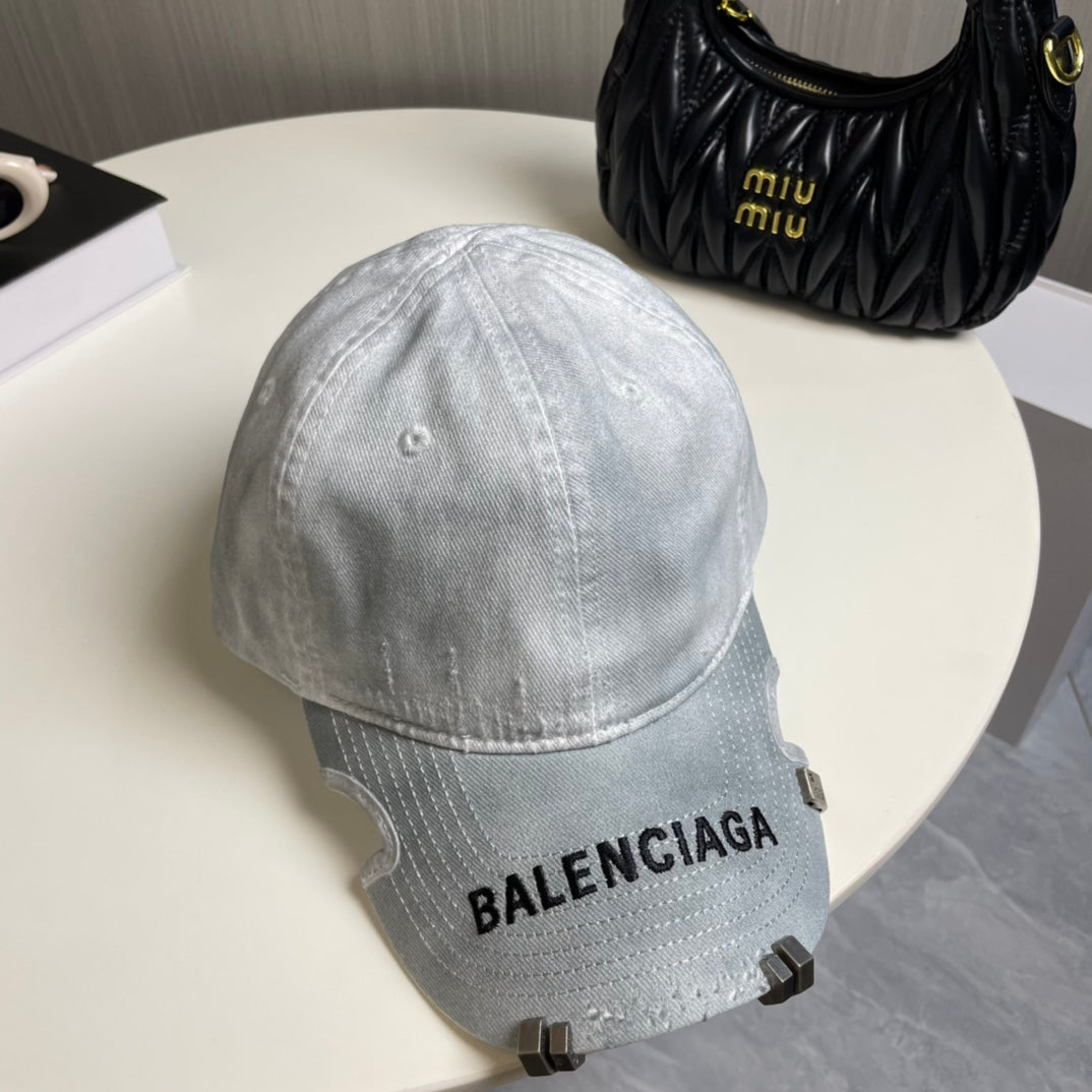 Balenciaga Baseball Cap Denim Cotton 269046