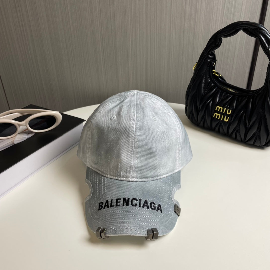Balenciaga Baseball Cap Denim Cotton 269046