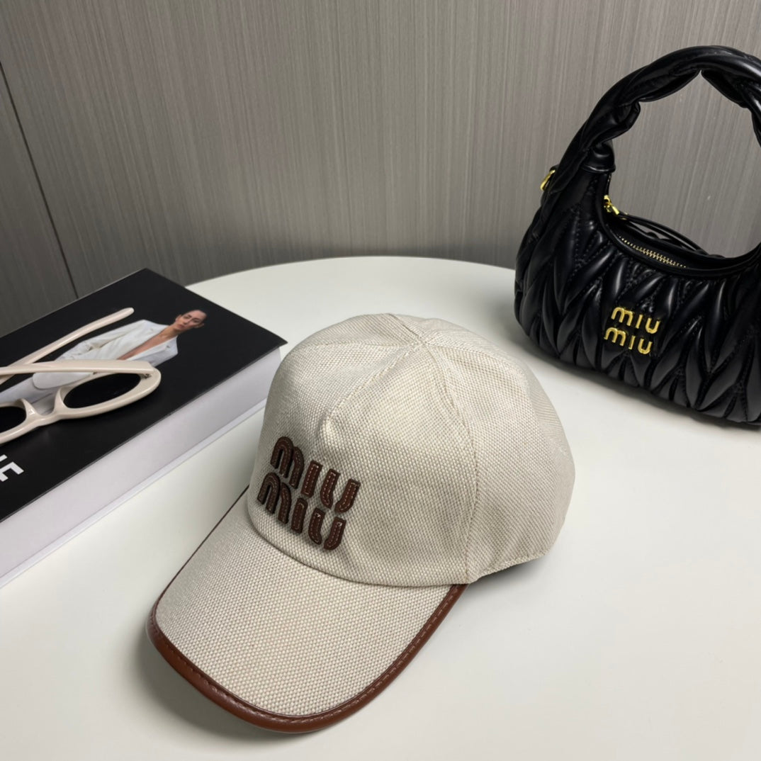 Miumiu Baseball Cap Cotton 250078