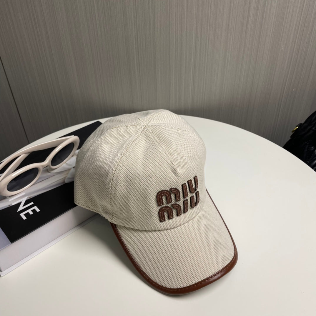 Miumiu Baseball Cap Cotton 250078