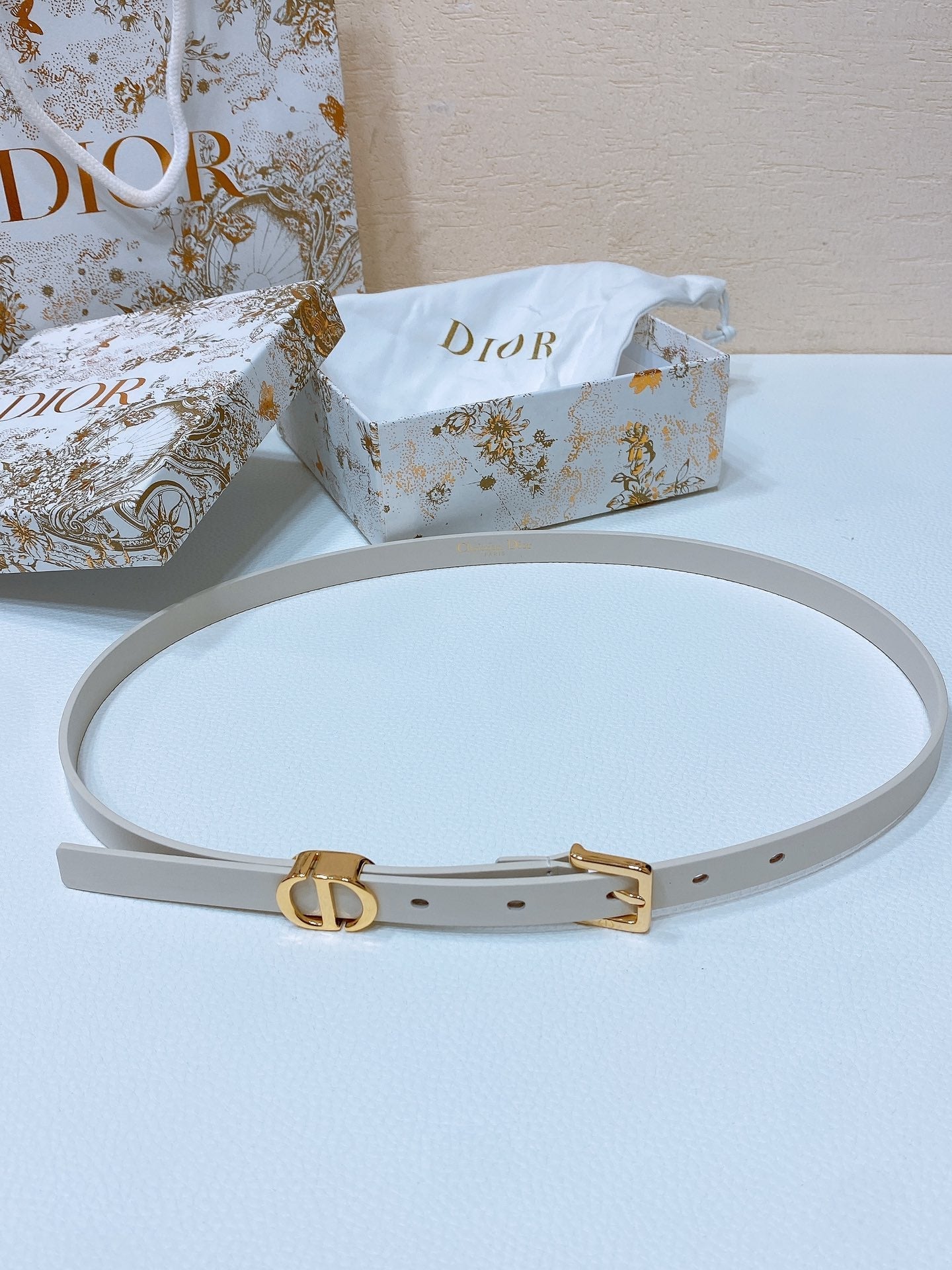 Dior Montaigne Loop Belt 15mm Calfskin 197480