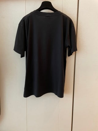 Celine Short-sleeved T-shirt Black and White Cotton