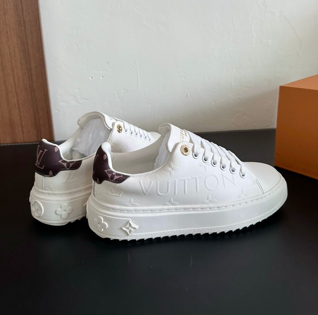 LV Time Out Sneaker White Calfskin
