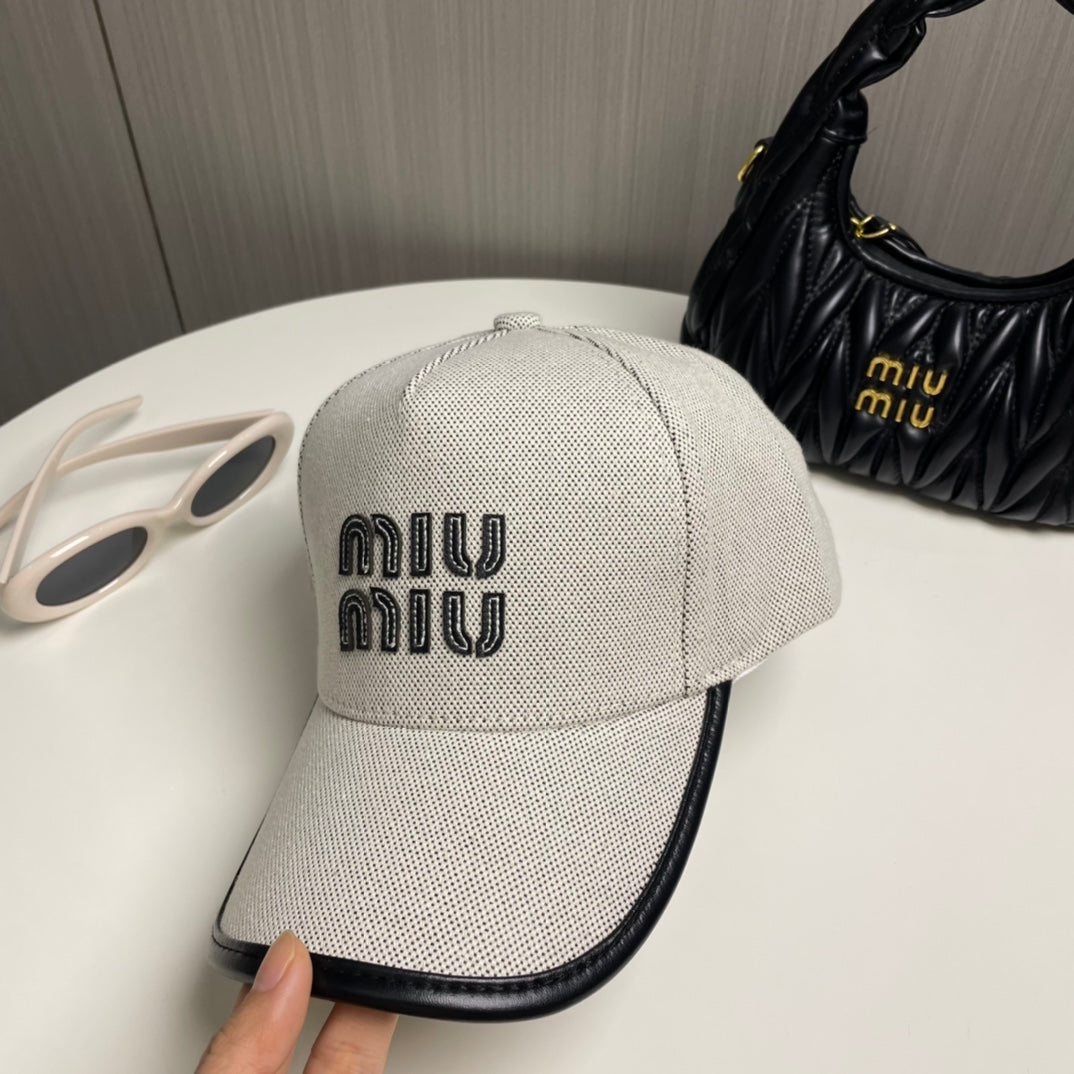 Miumiu Baseball Cap Cotton 250078