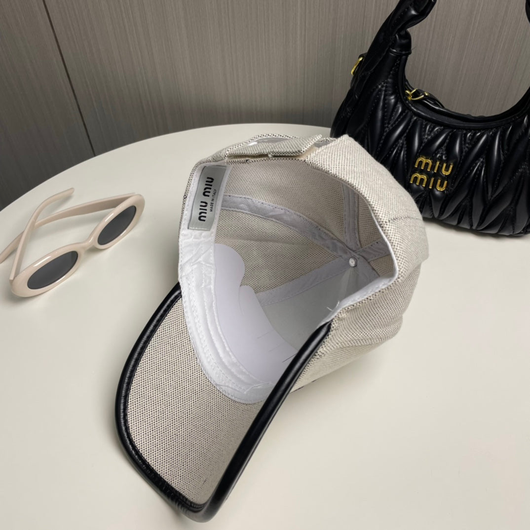 Miumiu Baseball Cap Cotton 250078
