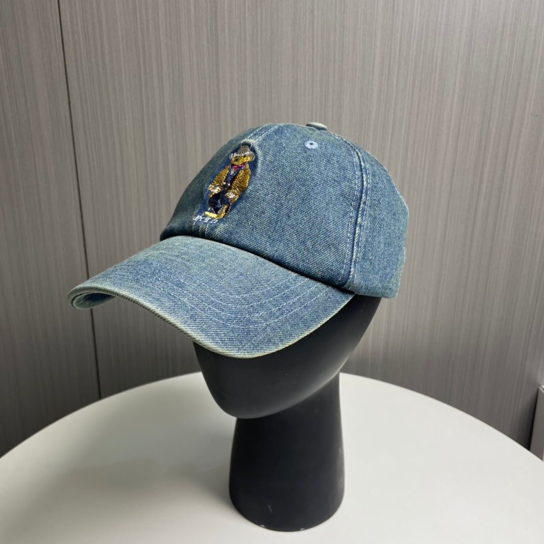 Ralph Lauren Denim Bear Baseball Cap 240657