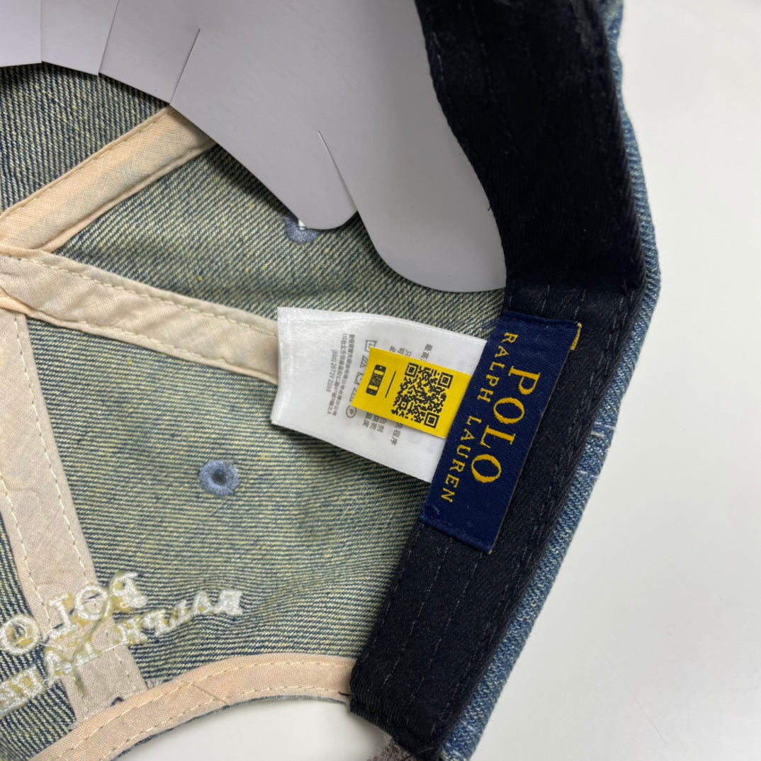 Ralph Lauren Denim Bear Baseball Cap 240657