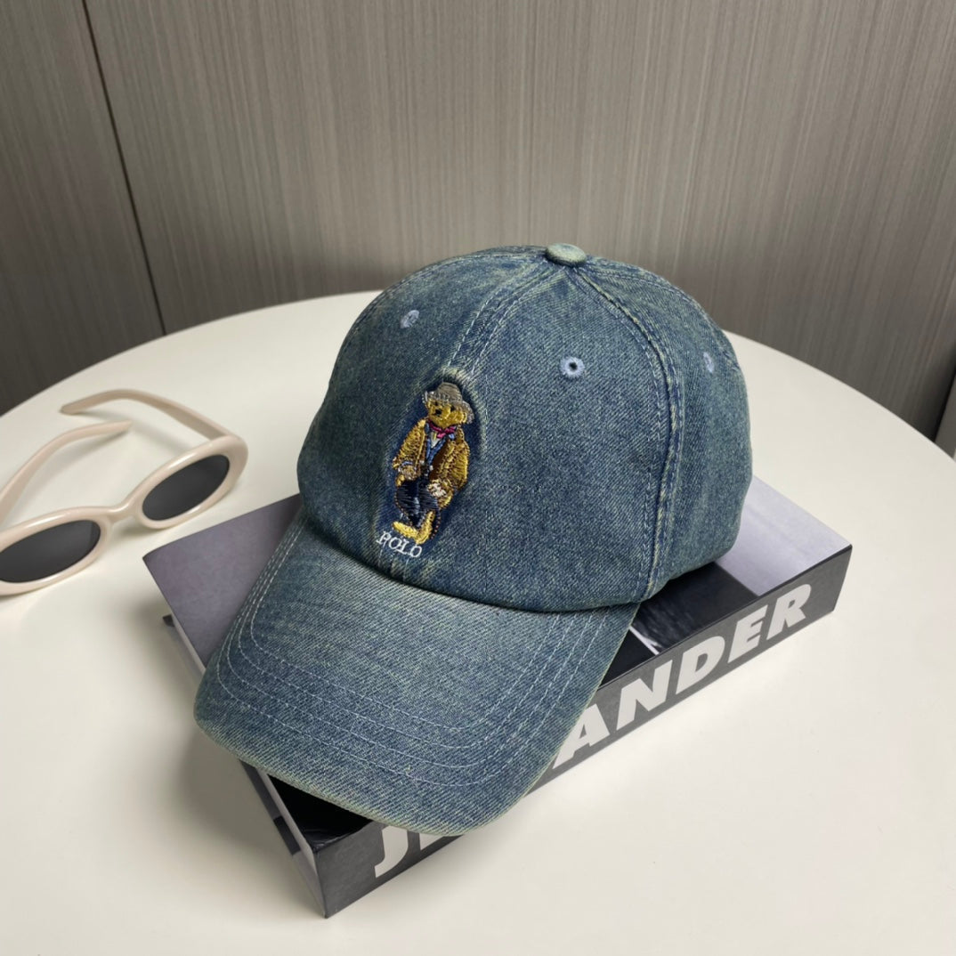 Ralph Lauren Denim Bear Baseball Cap 240657