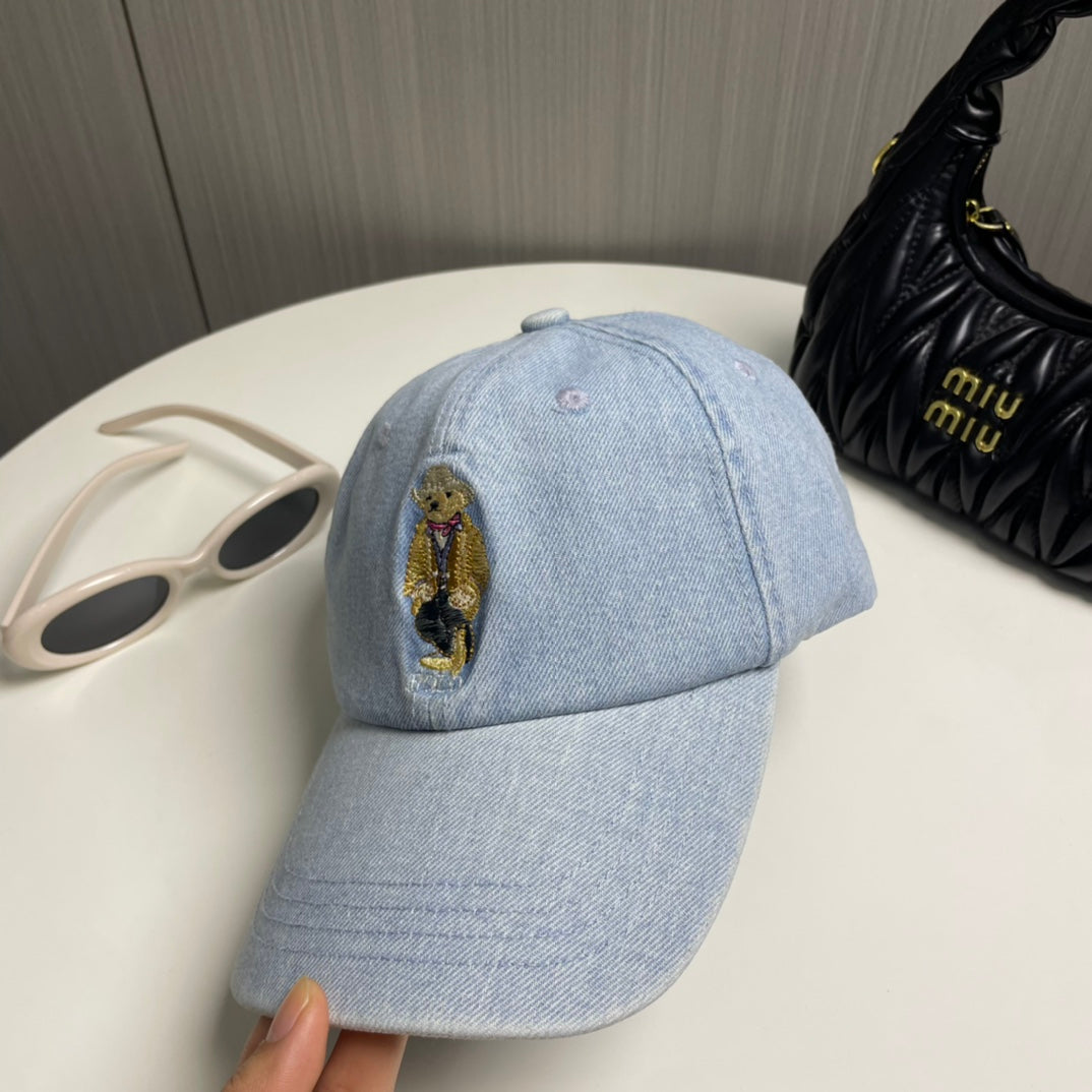 Ralph Lauren Denim Bear Baseball Cap 240657