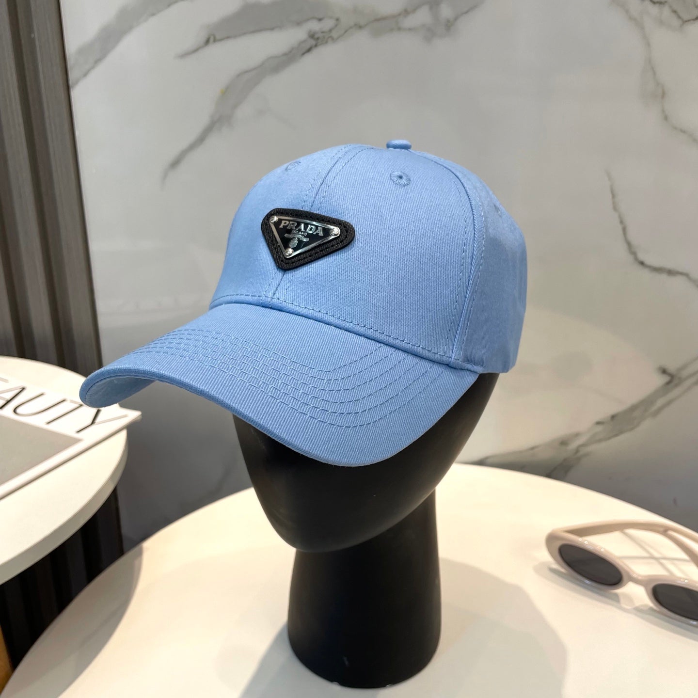 Prada Baseball Cap Brown Green Blue Pink Cotton 229261