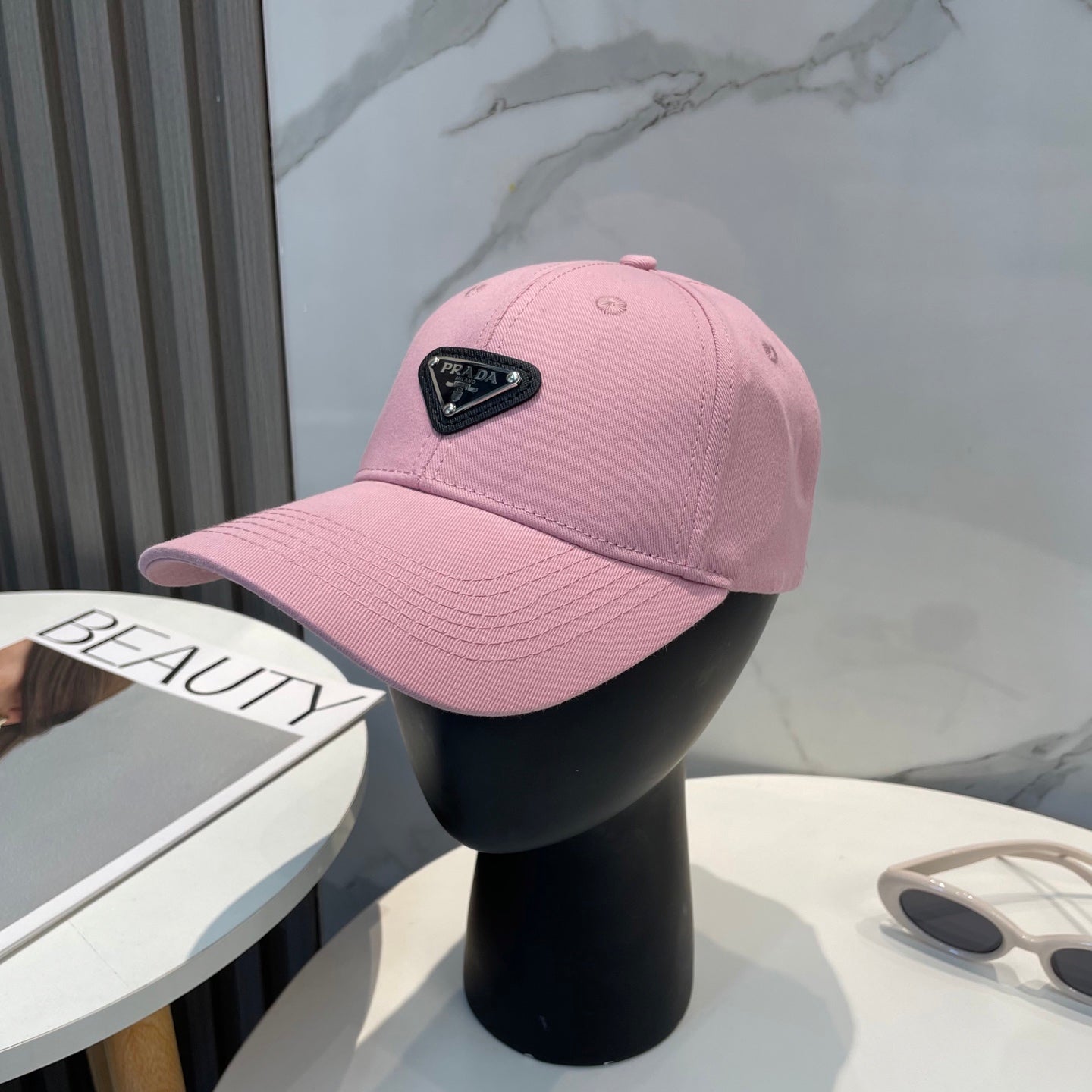 Prada Baseball Cap Brown Green Blue Pink Cotton 229261