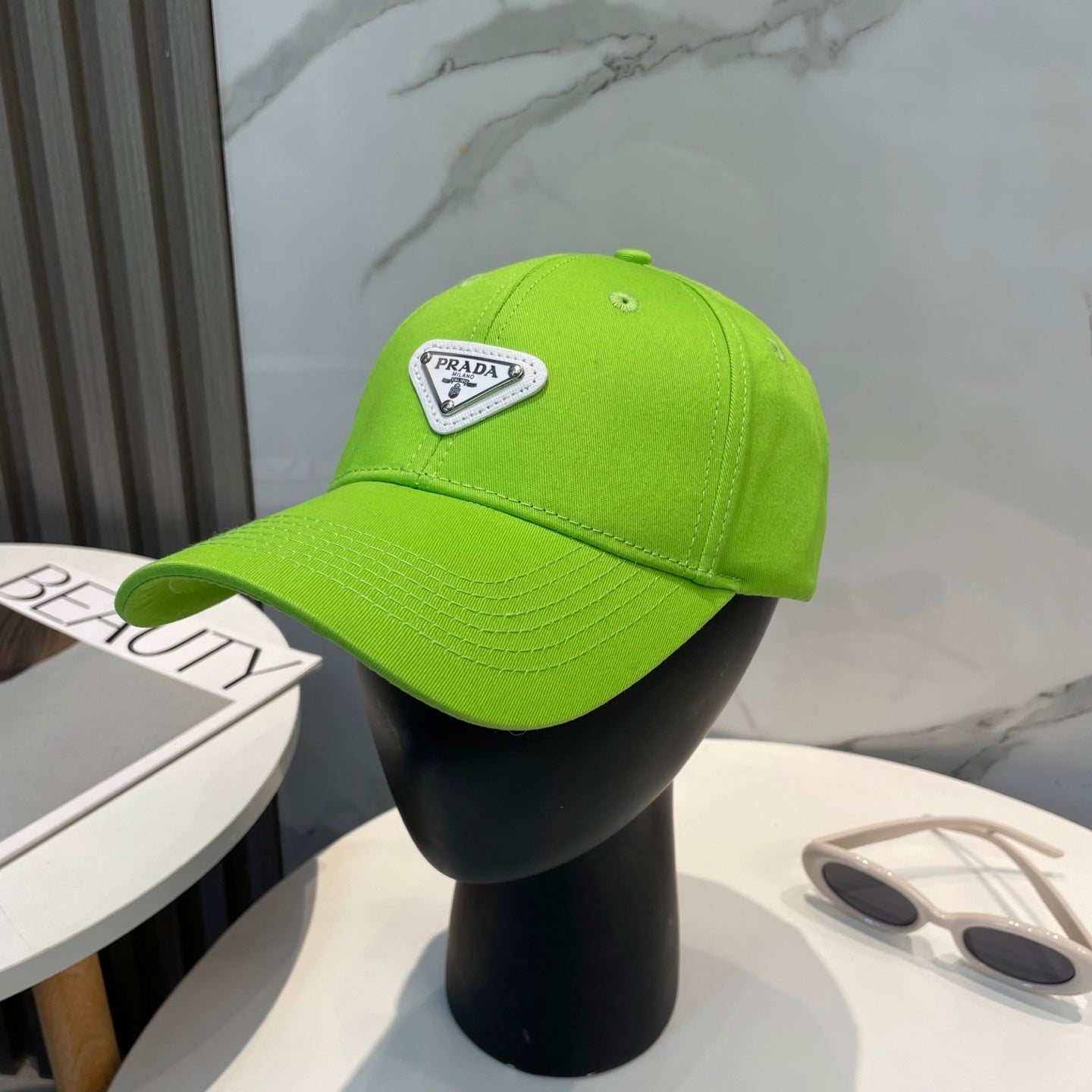 Prada Baseball Cap With White Logo 229264