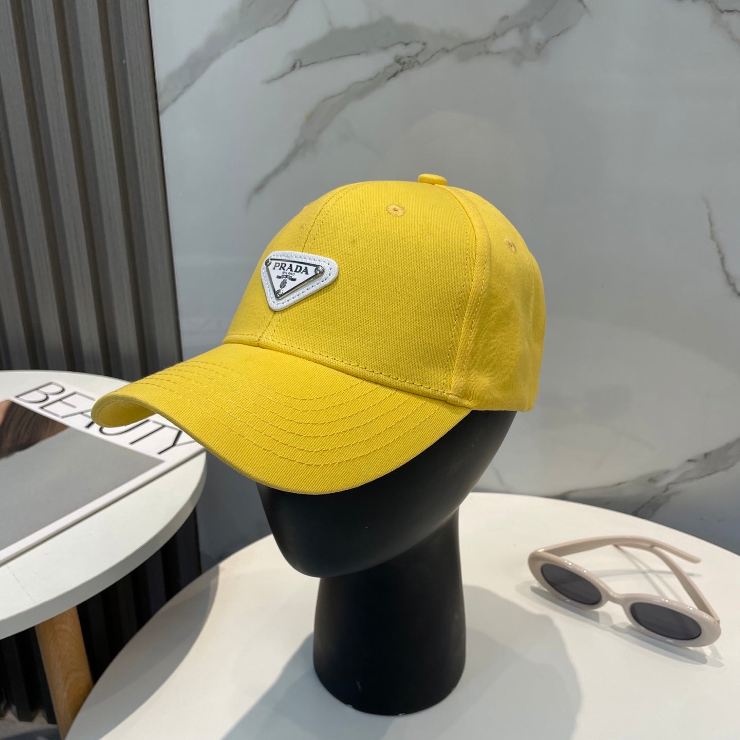 Prada Baseball Cap With White Logo 229264