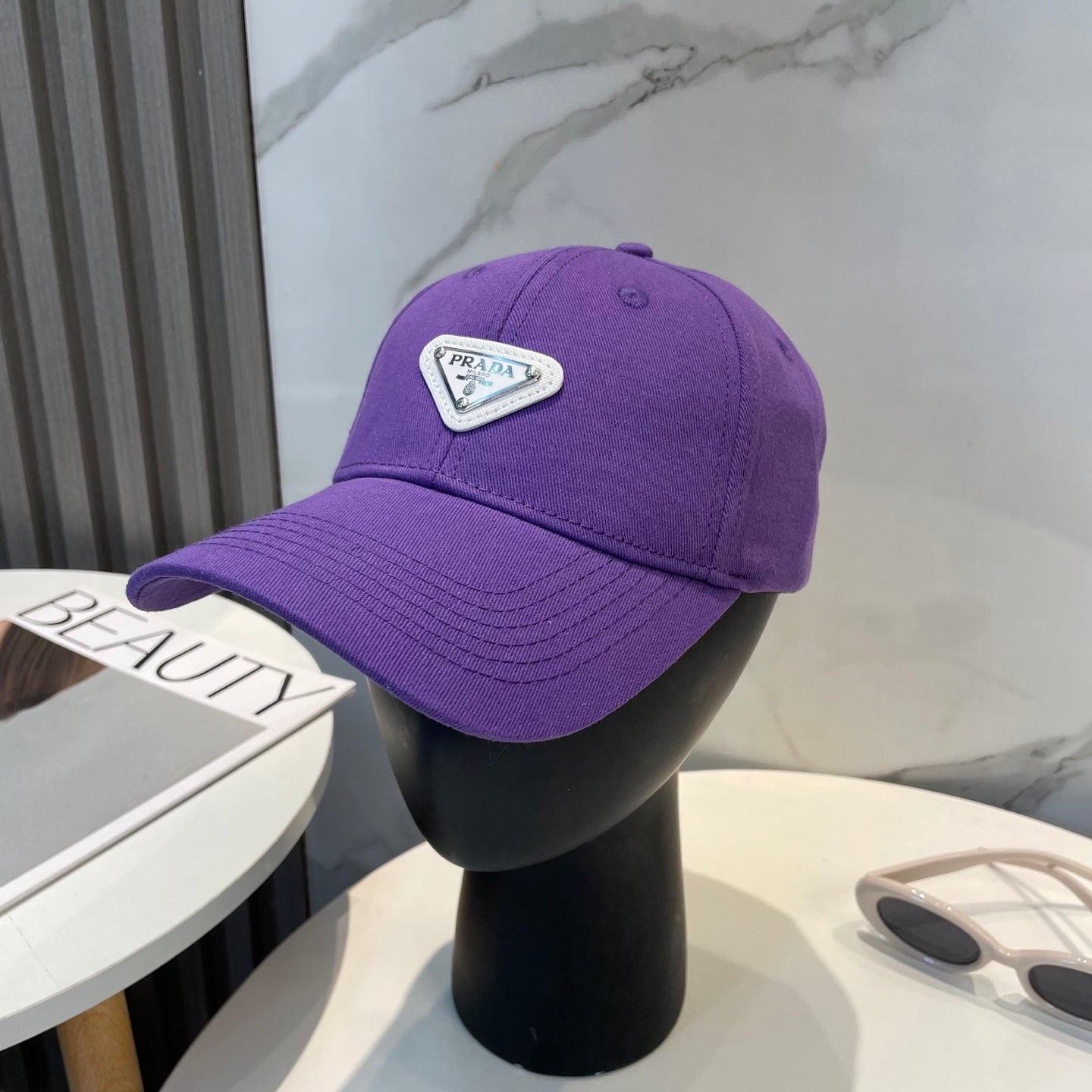 Prada Baseball Cap With White Logo 229264