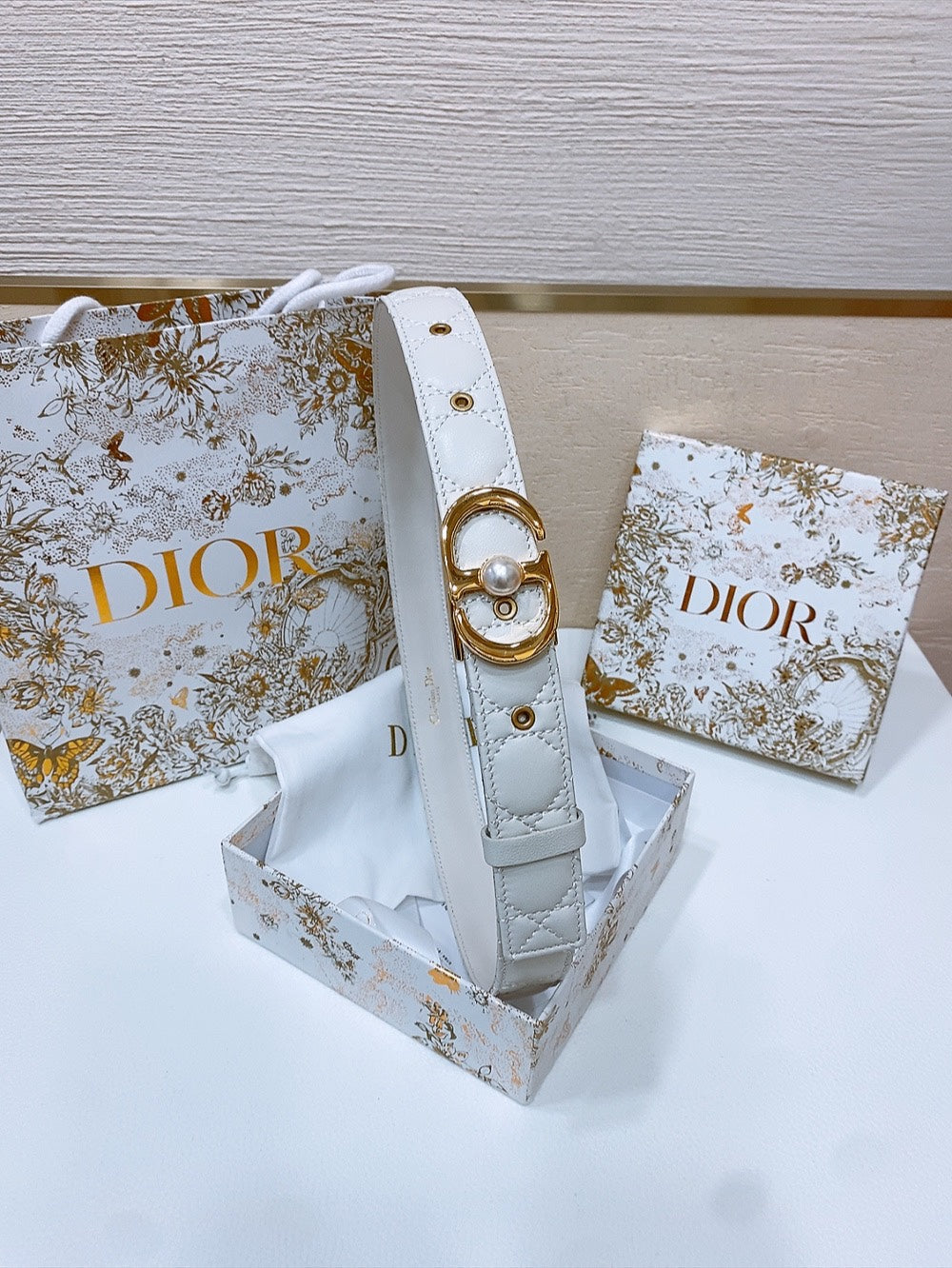 Dior 2026 Montaigne Jolie Belt 3.0cm Lambskin