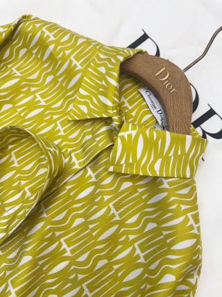 CD 2025 Printed Shirt Dress Silk