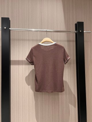 CC  Embroidered Collared T-shirt Cotton