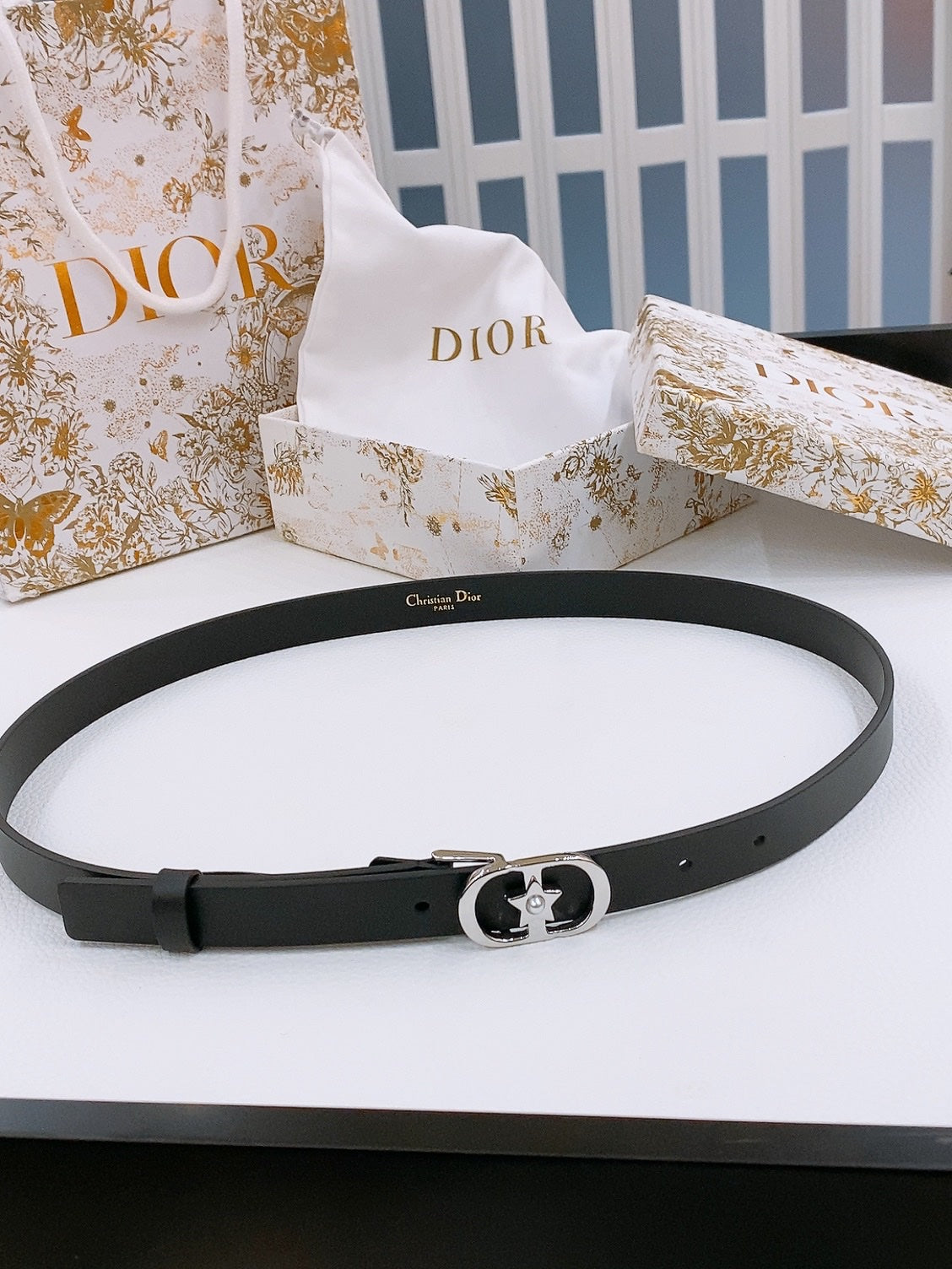 Dior Lucky 30 Montaigne Star CD Belt Cowhide 186319