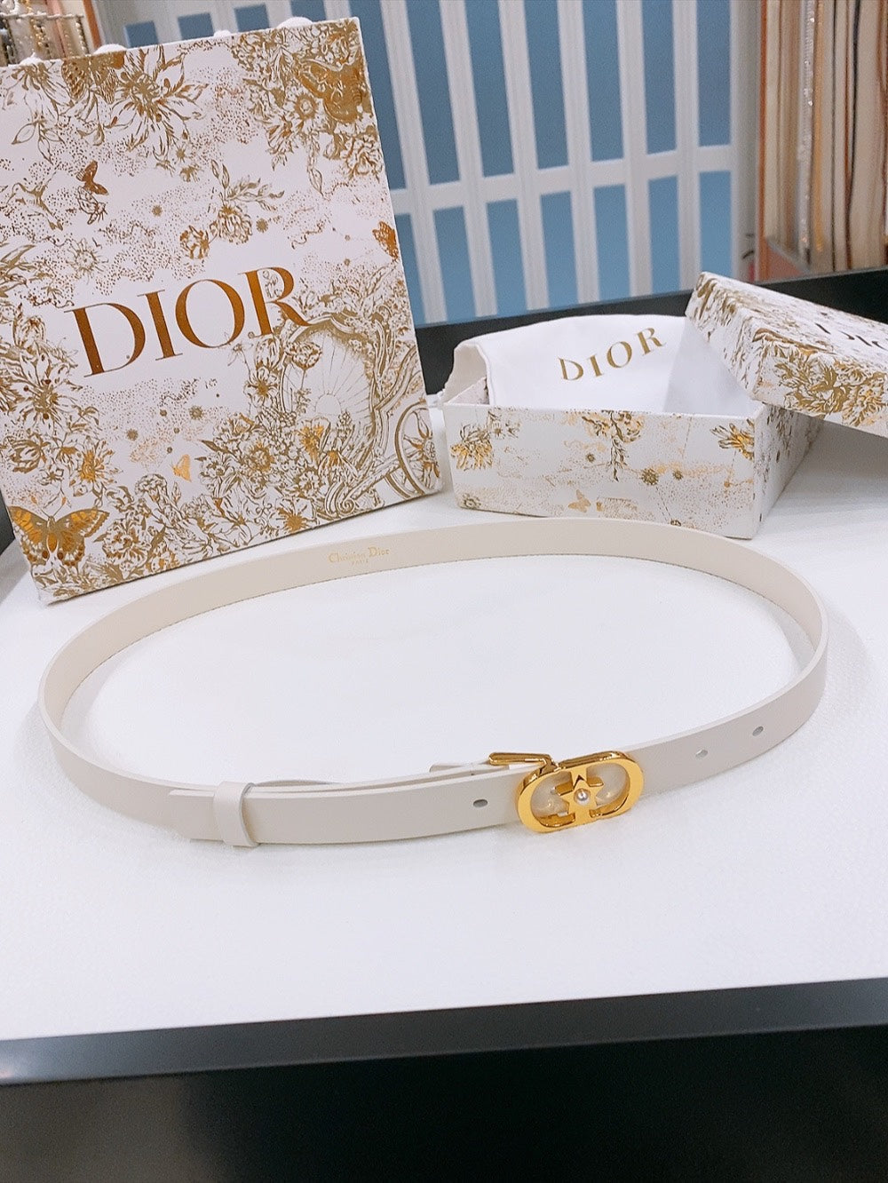 Dior Lucky 30 Montaigne Star CD Belt Cowhide 186319