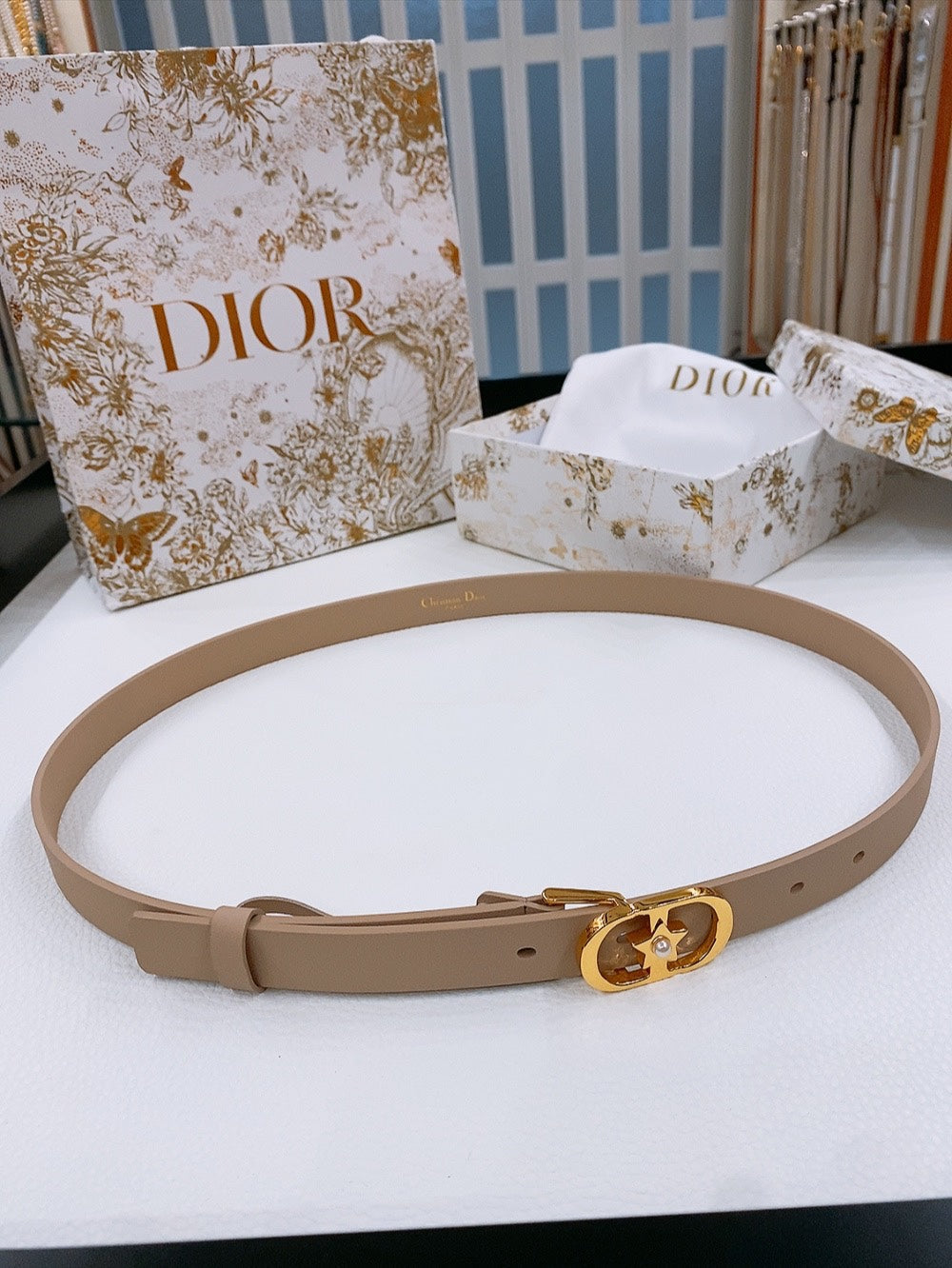 Dior Lucky 30 Montaigne Star CD Belt Cowhide 186319