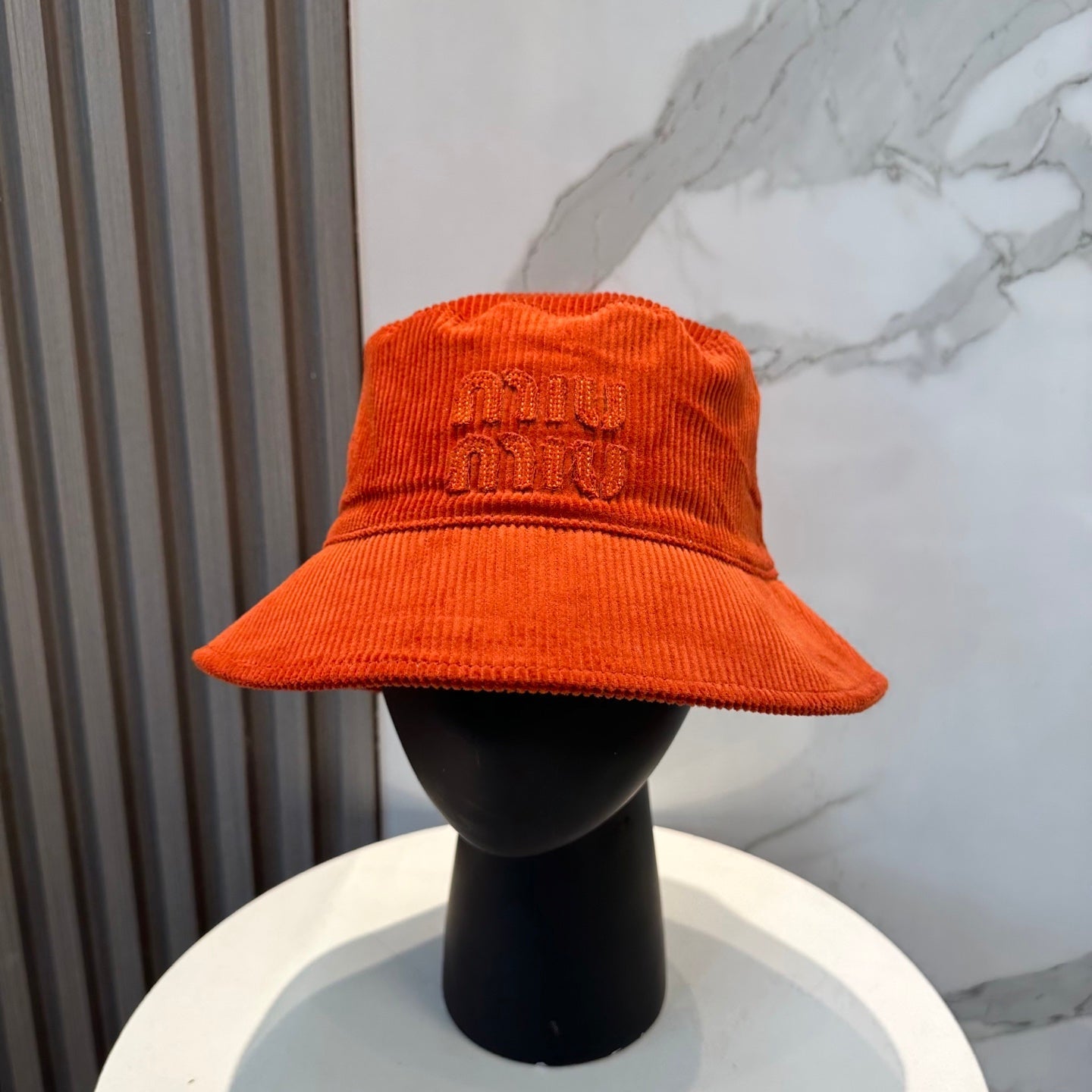 Miumiu Logo Corduroy Bucket Hat 211730
