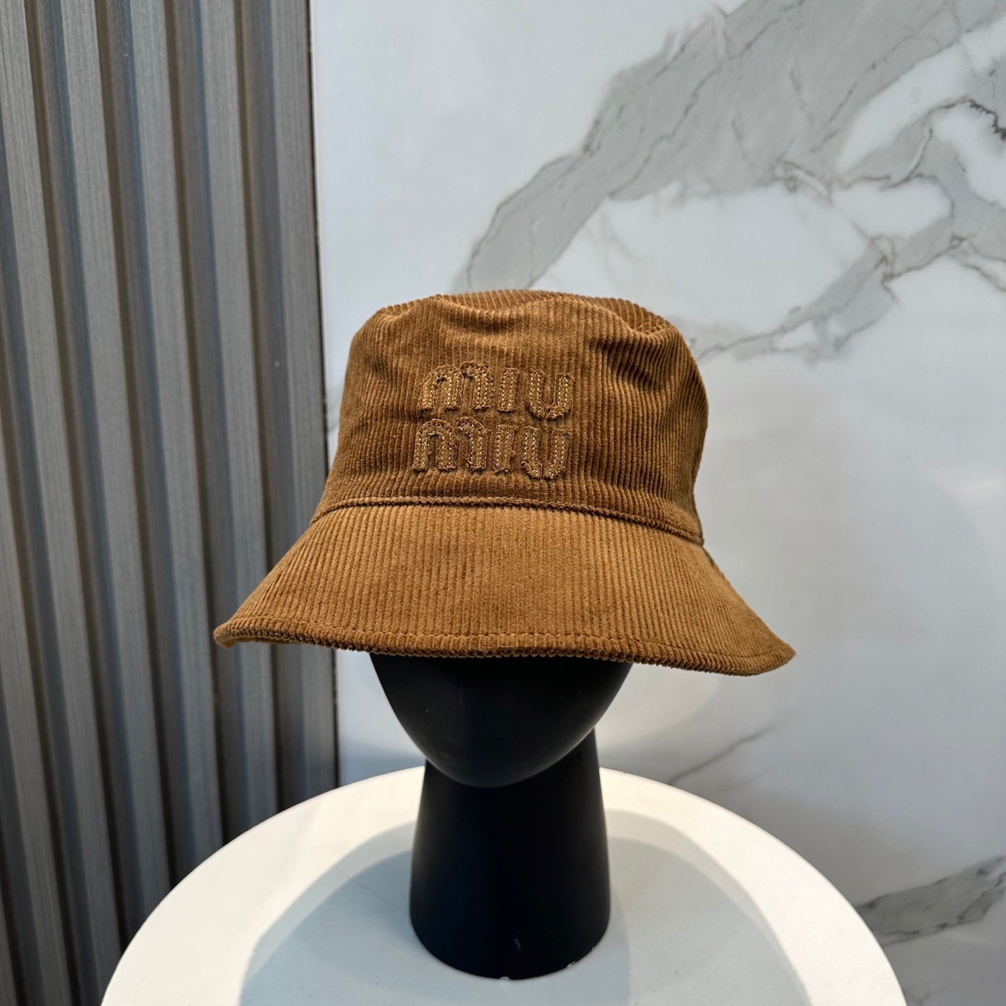 Miumiu Logo Corduroy Bucket Hat 211730