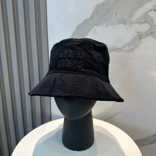 Miumiu Logo Corduroy Bucket Hat 211730