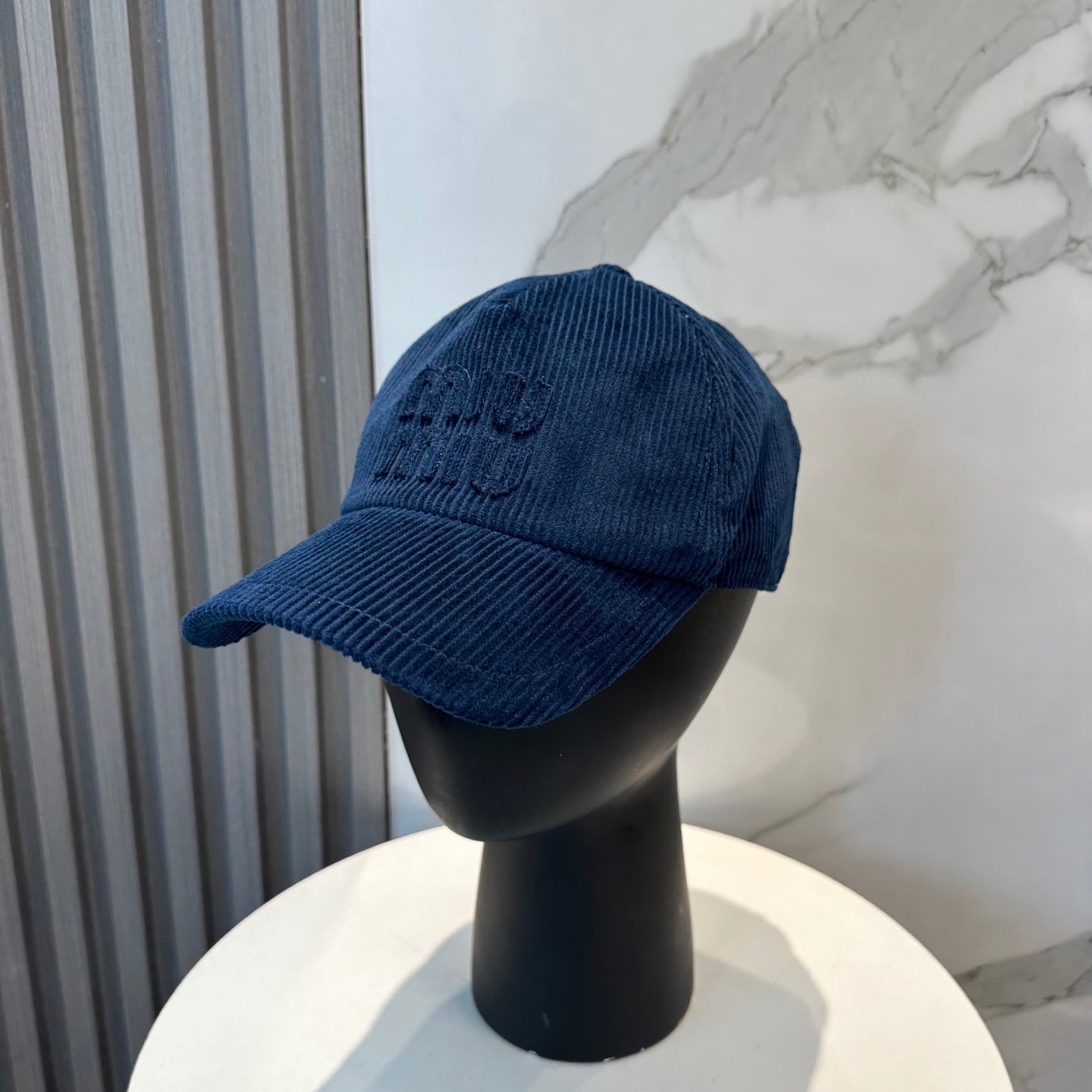 Miumiu Logo Corduroy Hat 211737