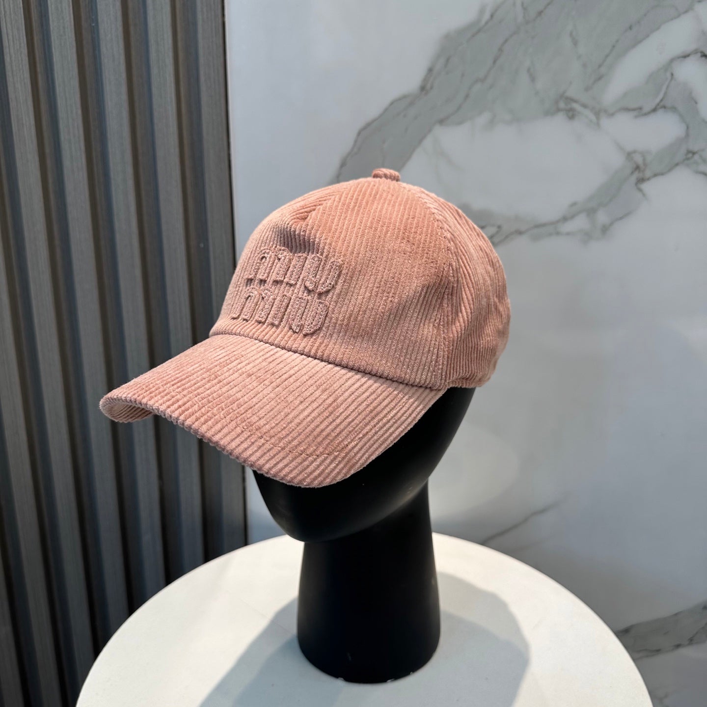 Miumiu Logo Corduroy Hat 211737