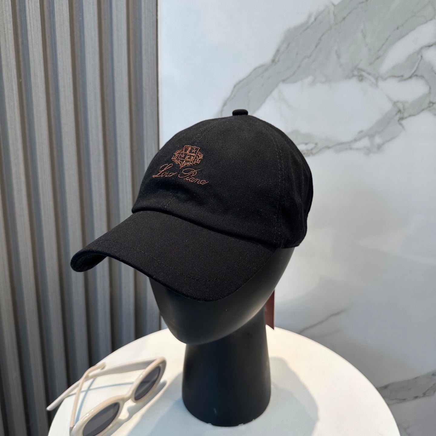 Loro Piana Baseball Cap Cotton With Brown Logo 268957